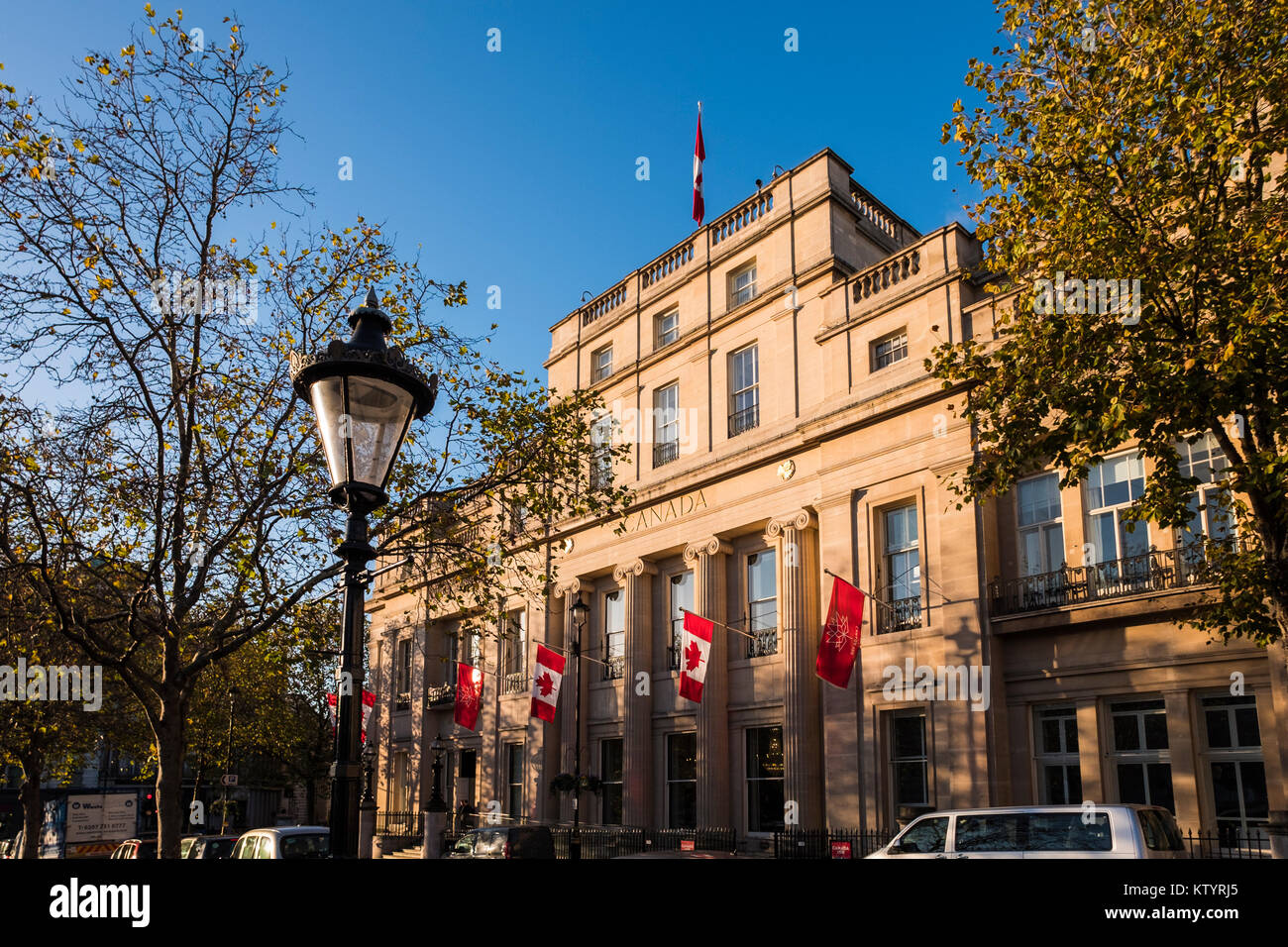 Canada House, offices of the High Commission of Canada, Trafalgar Square, London, England, U.K. Stock Photo