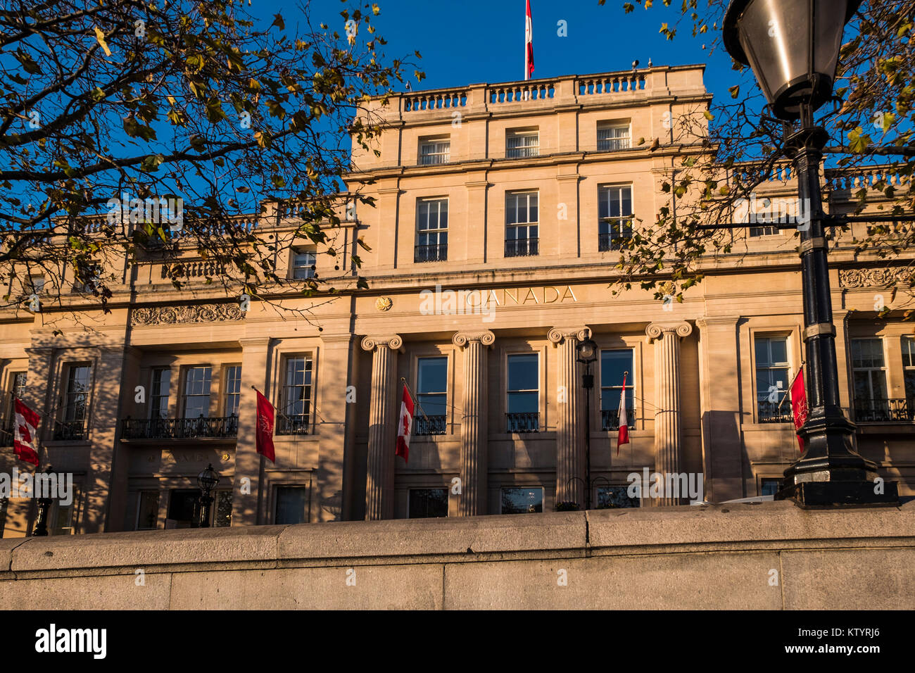 Canada House, offices of the High Commission of Canada, Trafalgar Square, London, England, U.K. Stock Photo