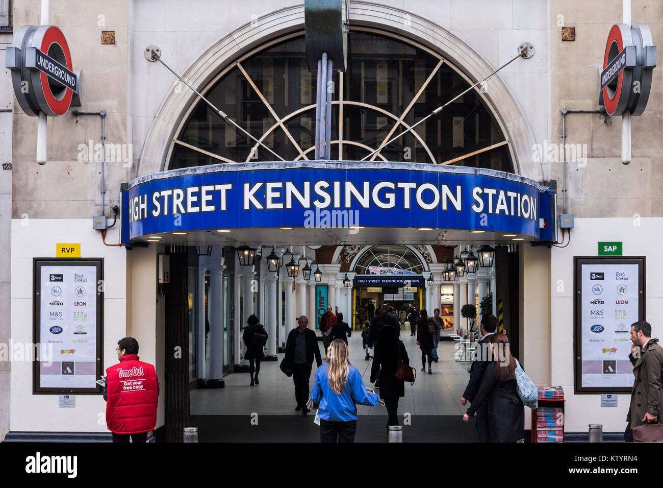 High street kensington tube station hires stock photography and images