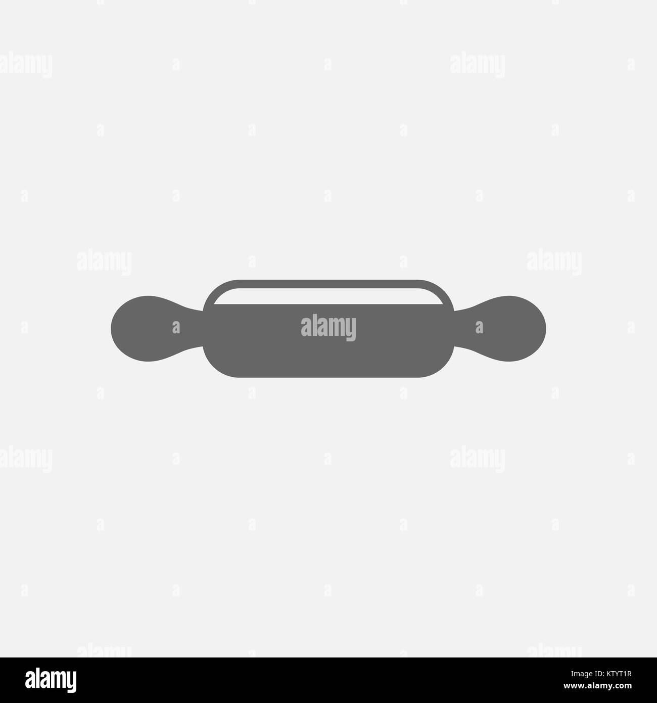 wooden rolling pin Bakery pin-roll , vector icon Stock Photo - Alamy