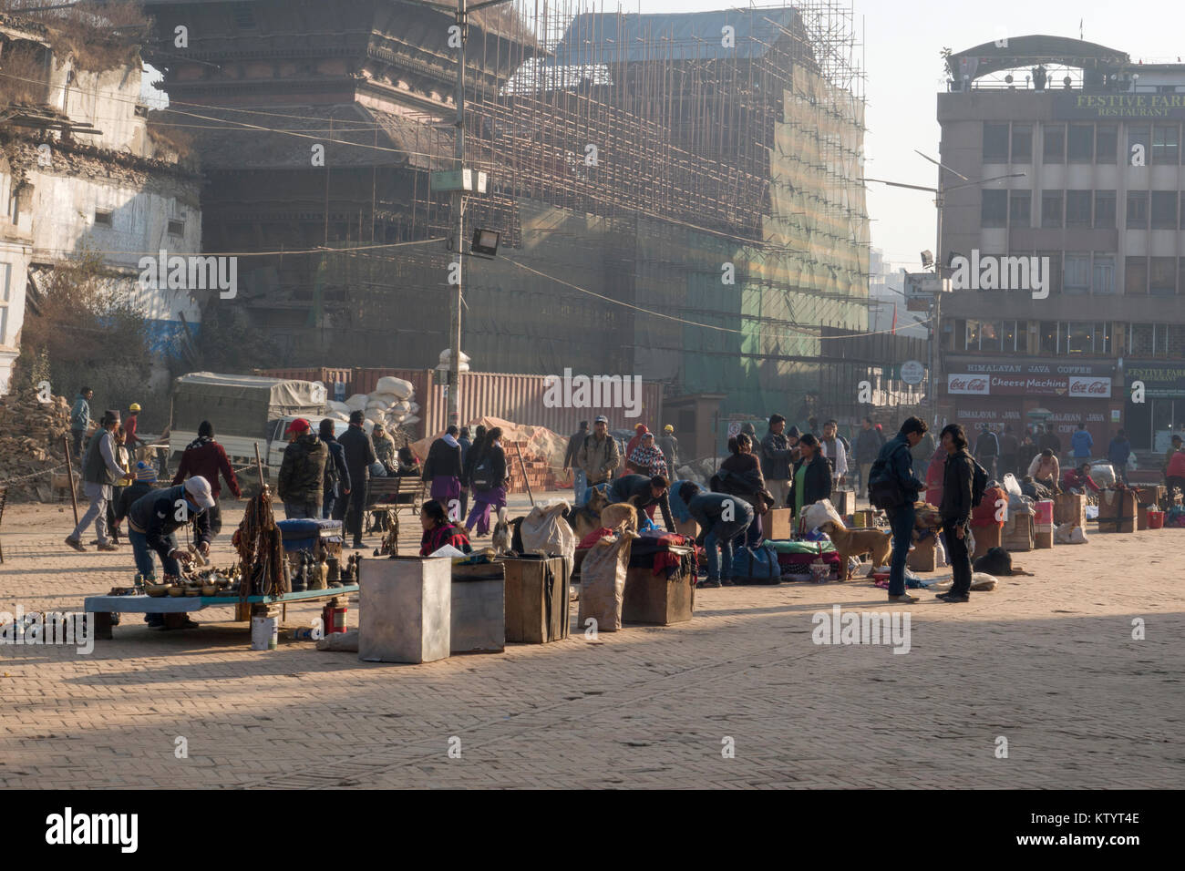 Souvenir market in Kathmandu Durbar Square Nepal Stock Photo