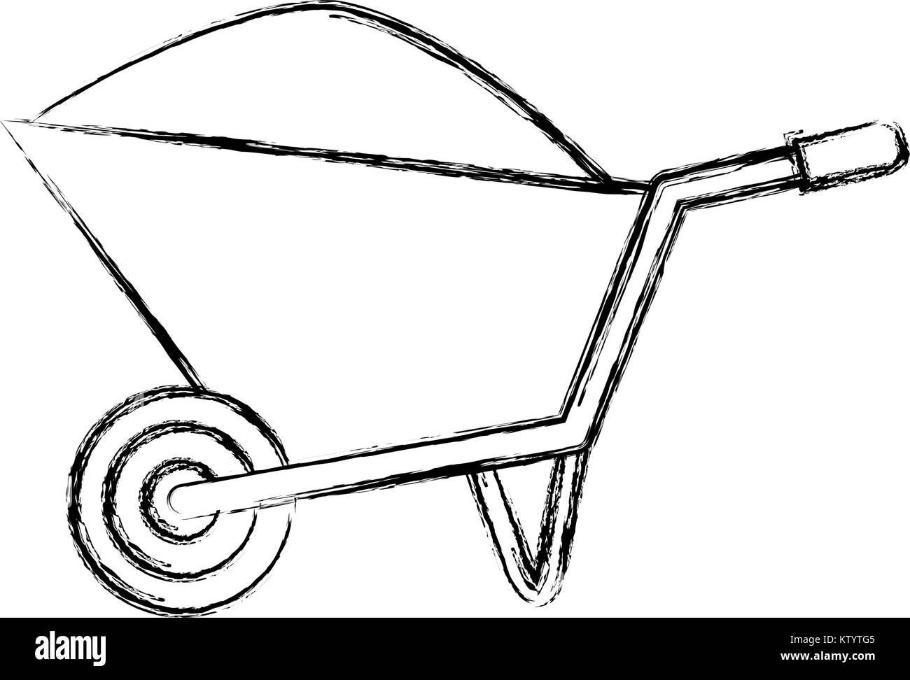 wheel barrow with sand vector illustration design Stock Vector Image