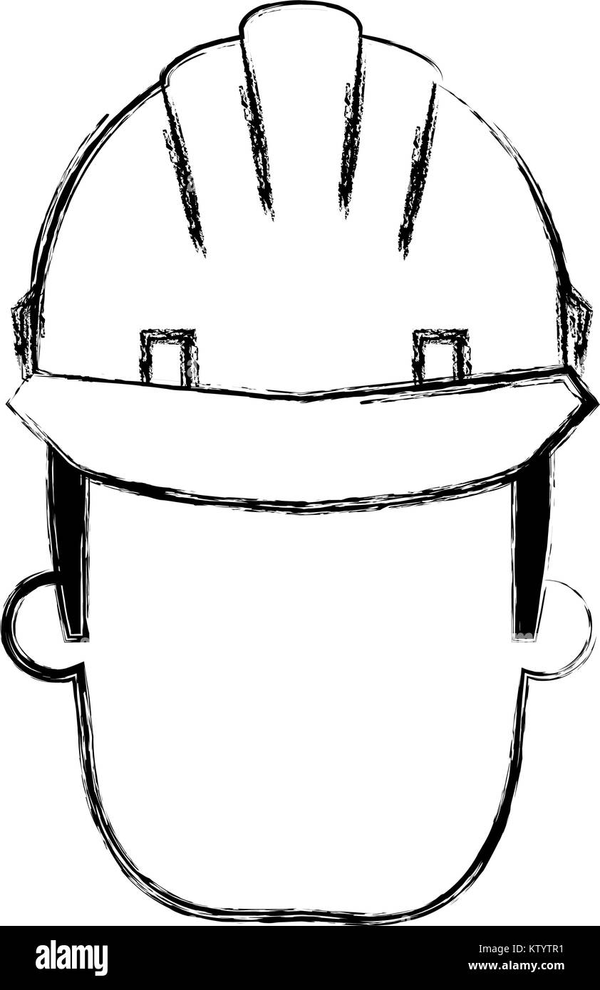 construction worker with helmet vector illustration design Stock Vector ...