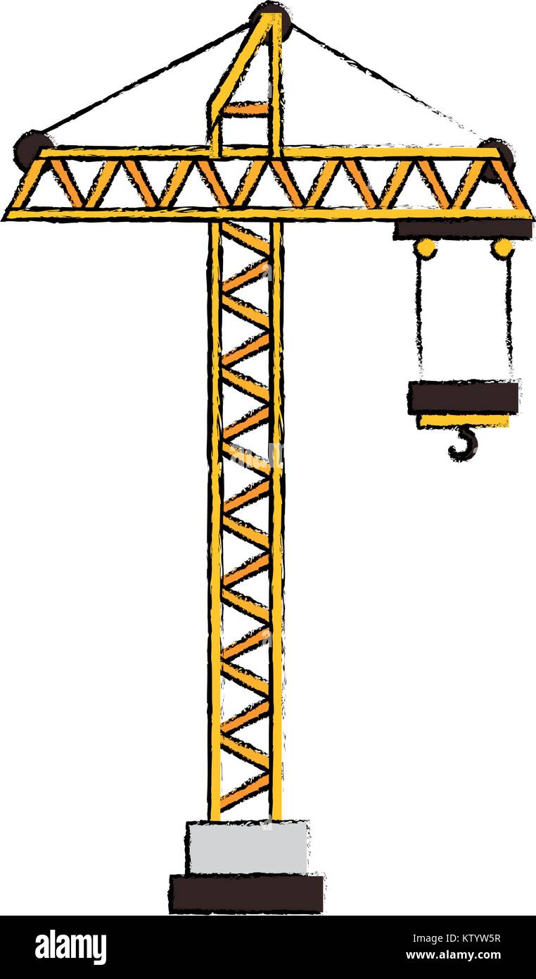 construction crane tower icon vector illustration design Stock Vector ...