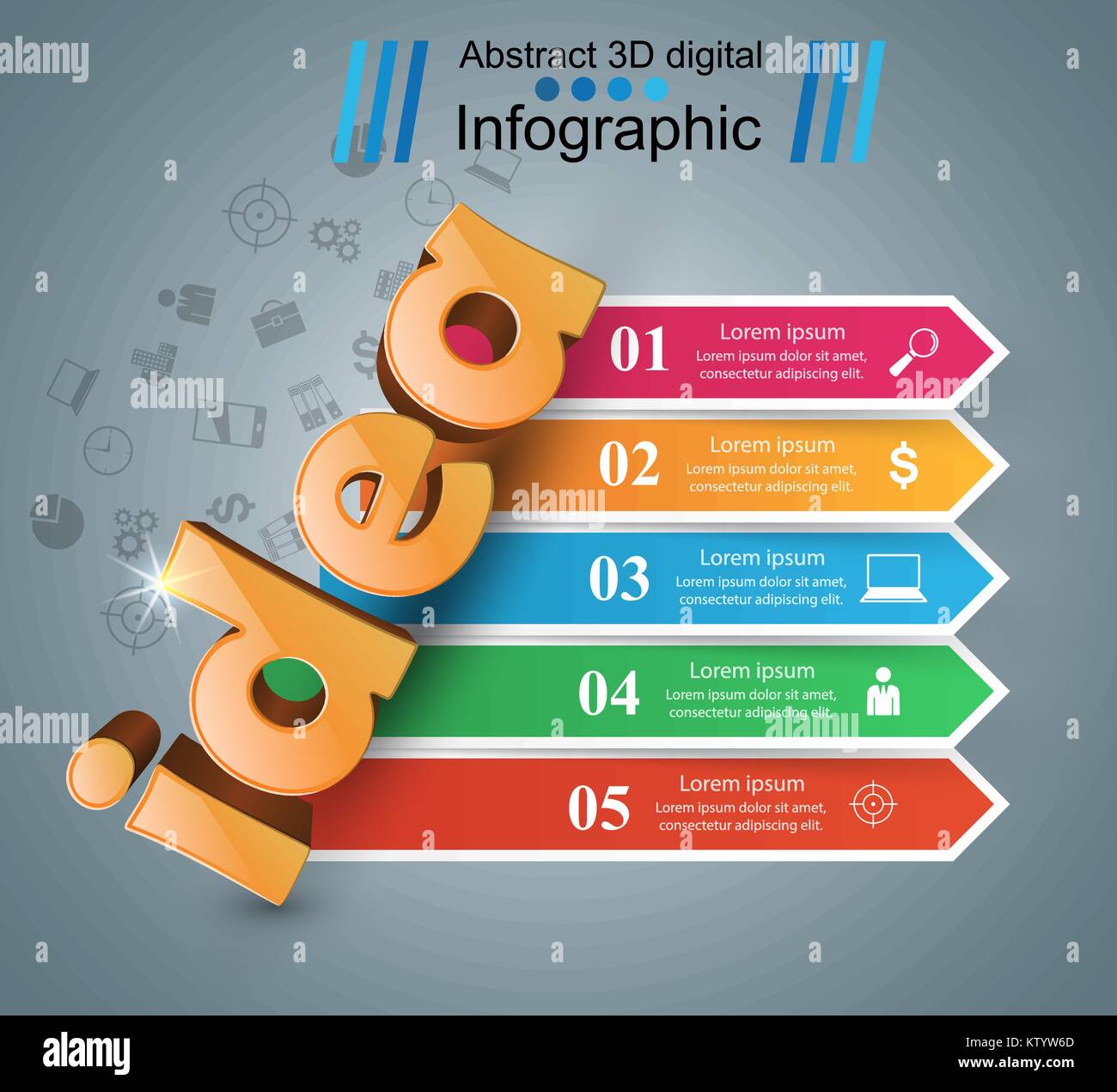 Idea 3d business infographics Stock Vector Image & Art - Alamy