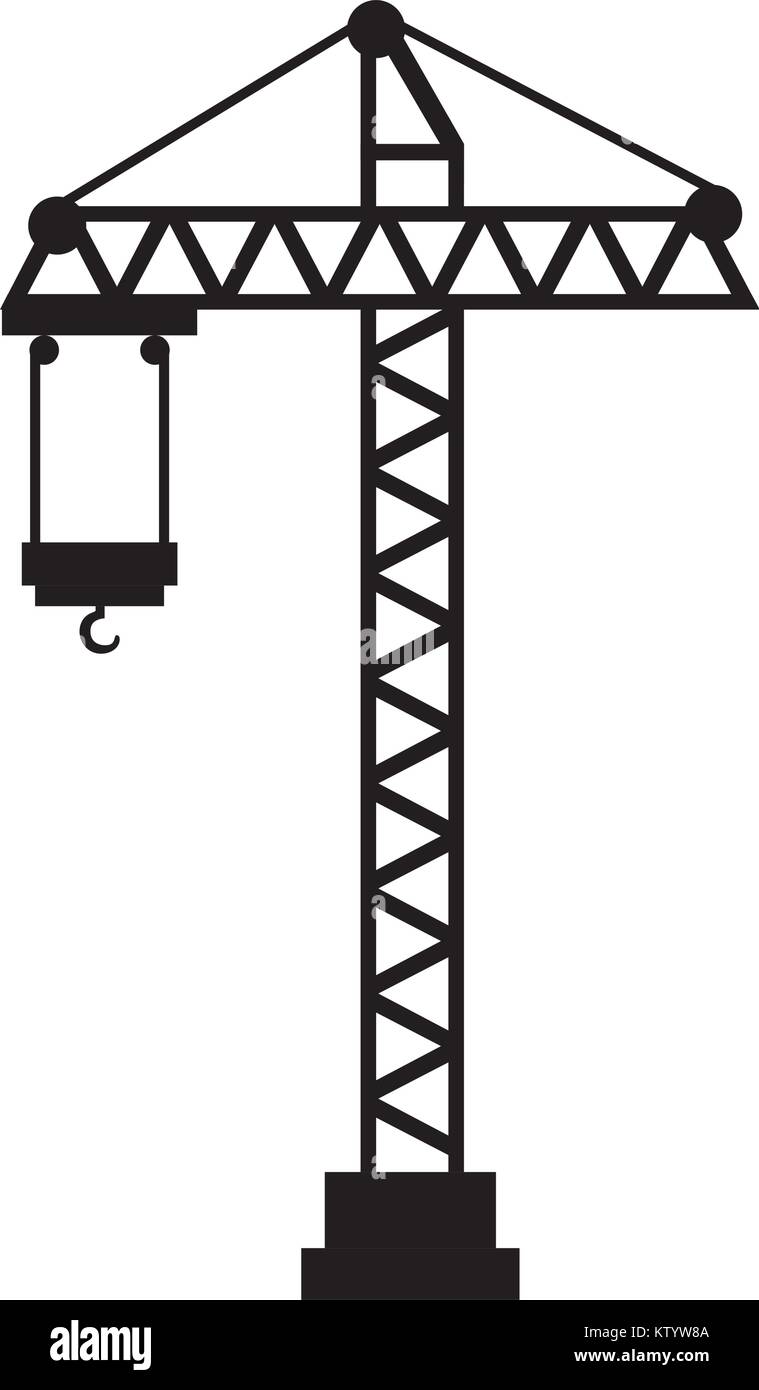 construction crane tower icon vector illustration design Stock Vector ...