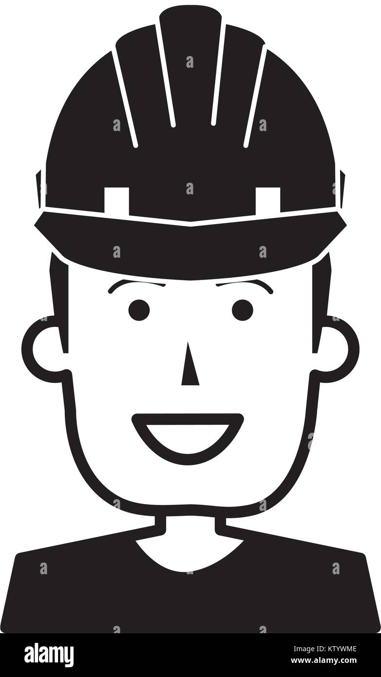 construction worker with helmet vector illustration design Stock Vector ...