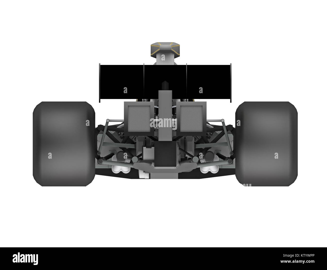 race car formula back view. 3d rendering Stock Photo - Alamy