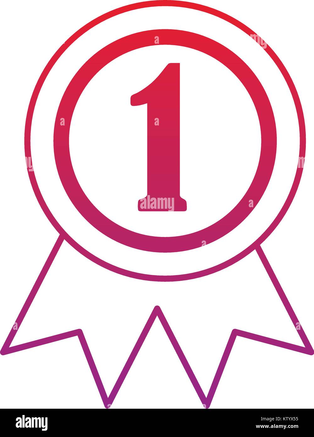 ribbon award first place icon image bird tropical icon image Stock ...