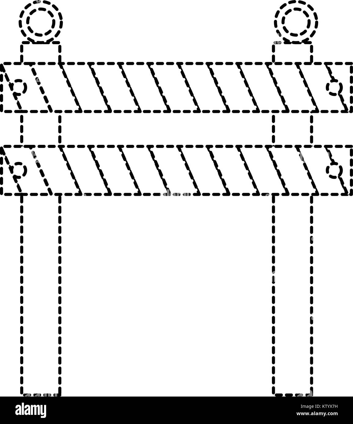 construction fence isolated icon vector illustration design Stock ...