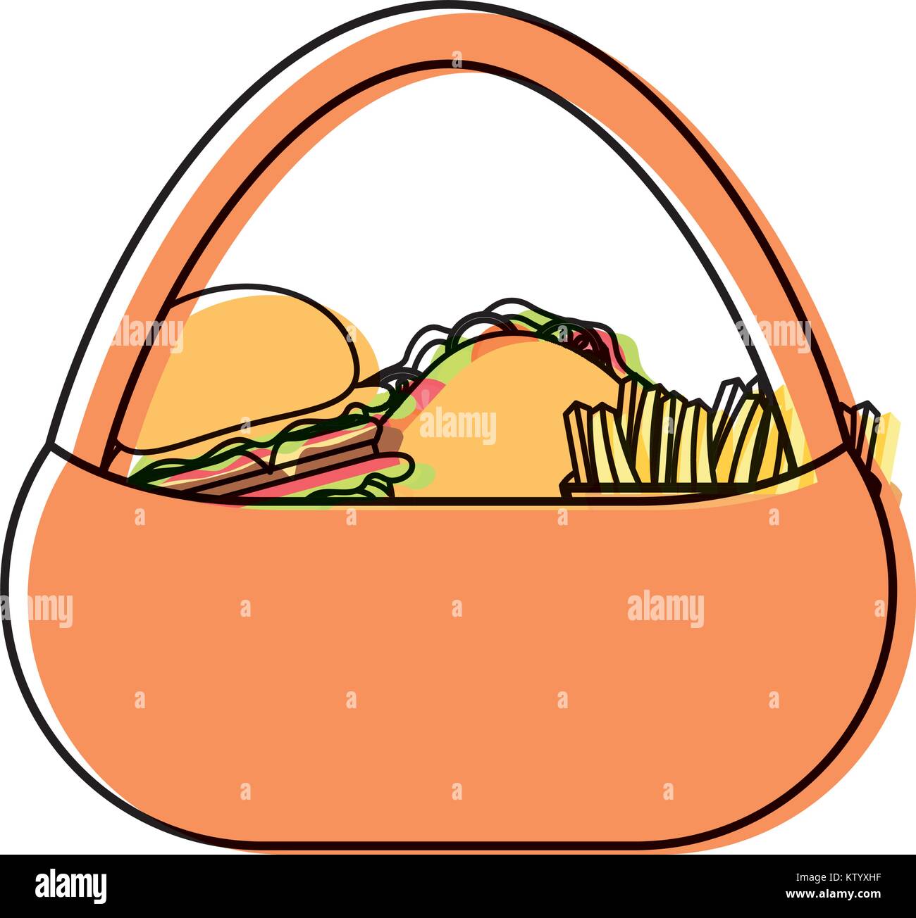 picnic basket vector illustration Stock Vector Image & Art - Alamy