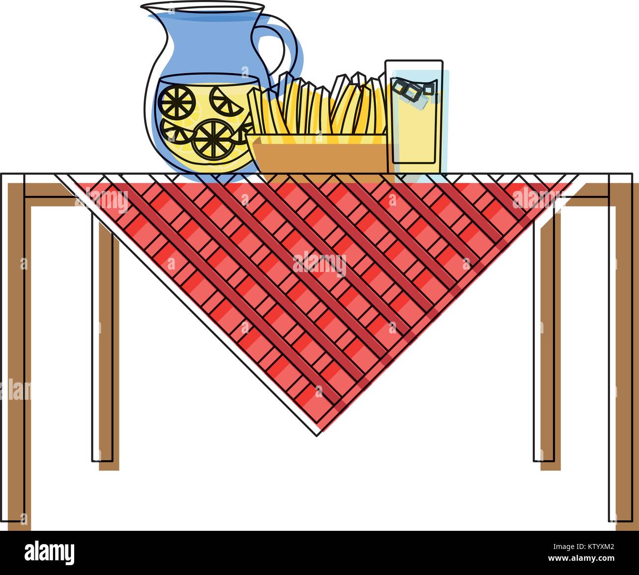 picnic table vector illustration Stock Vector Image & Art - Alamy