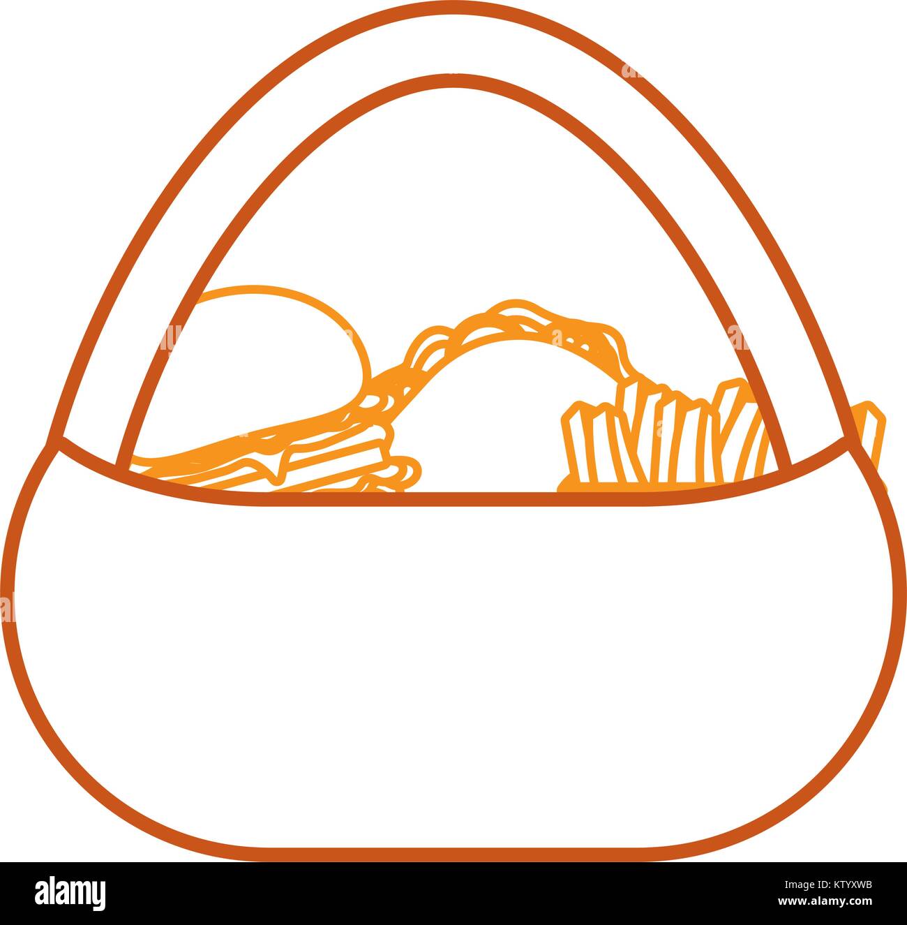 picnic basket with food icon Stock Vector Image & Art - Alamy