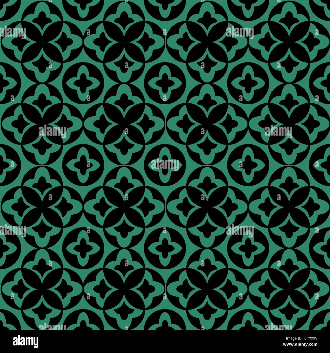 Antique seamless green background round leaf geometry Stock Vector ...