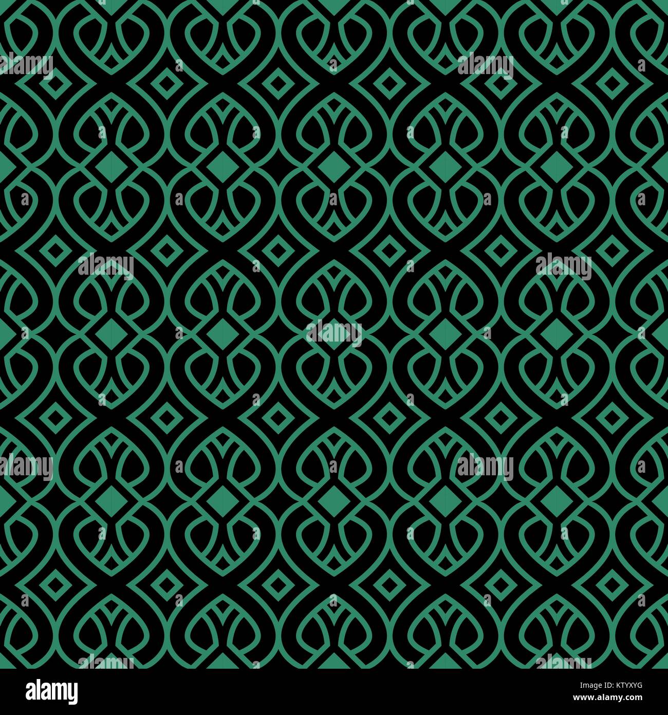 Antique seamless green background curve cross line Stock Vector Image ...