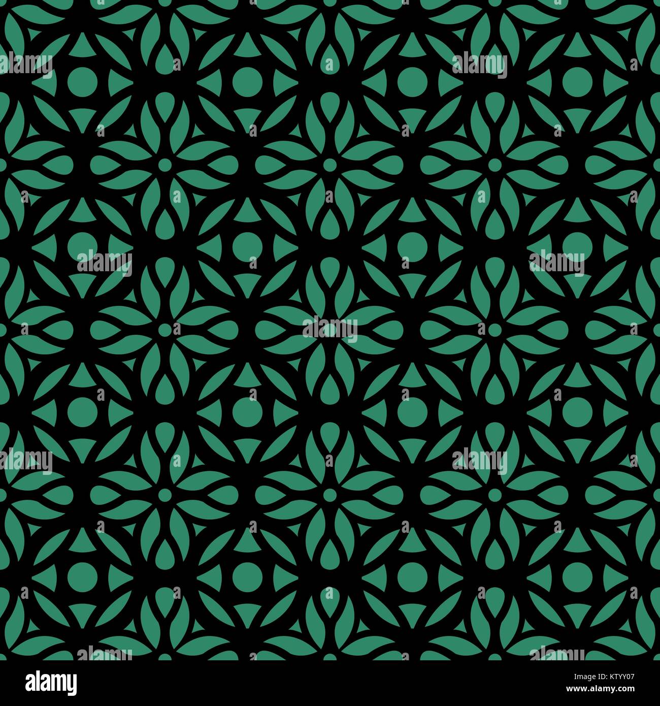 Antique seamless green background round cross flower Stock Vector Image ...