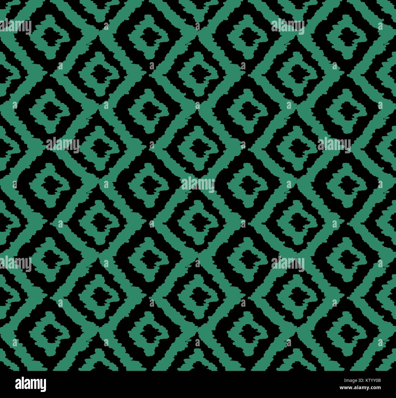 Antique seamless green background hand drawn check geometry Stock ...