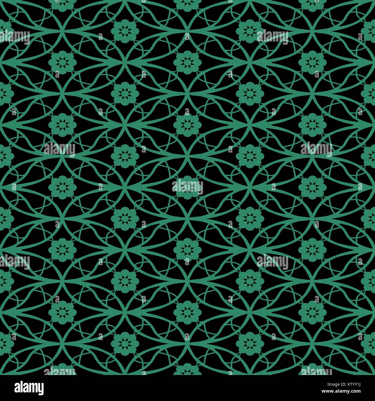 Antique seamless green background oval round cross flower Stock Vector ...