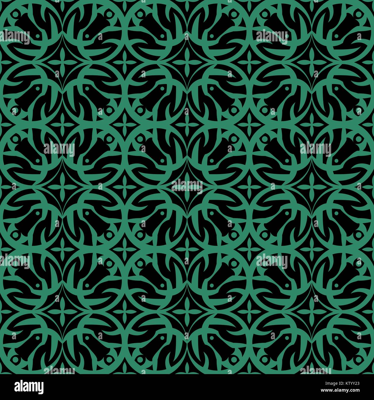 Antique seamless green background cross round flower Stock Vector Image ...