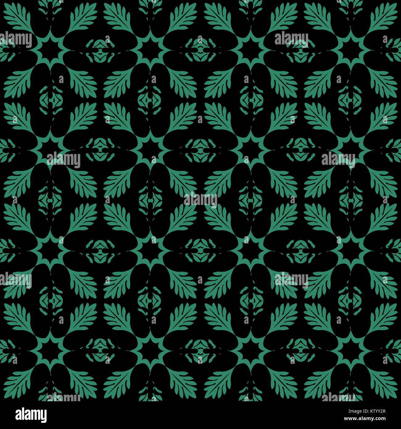 Antique seamless green background leaf cross kaleidoscope Stock Vector ...