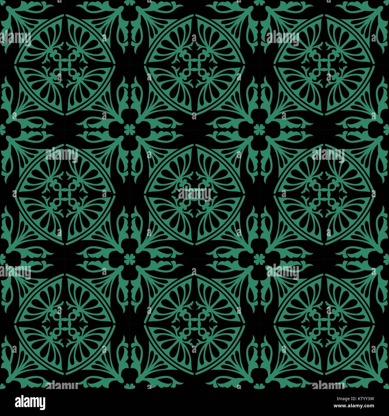 Antique seamless green background round curve kaleidoscope Stock Vector ...