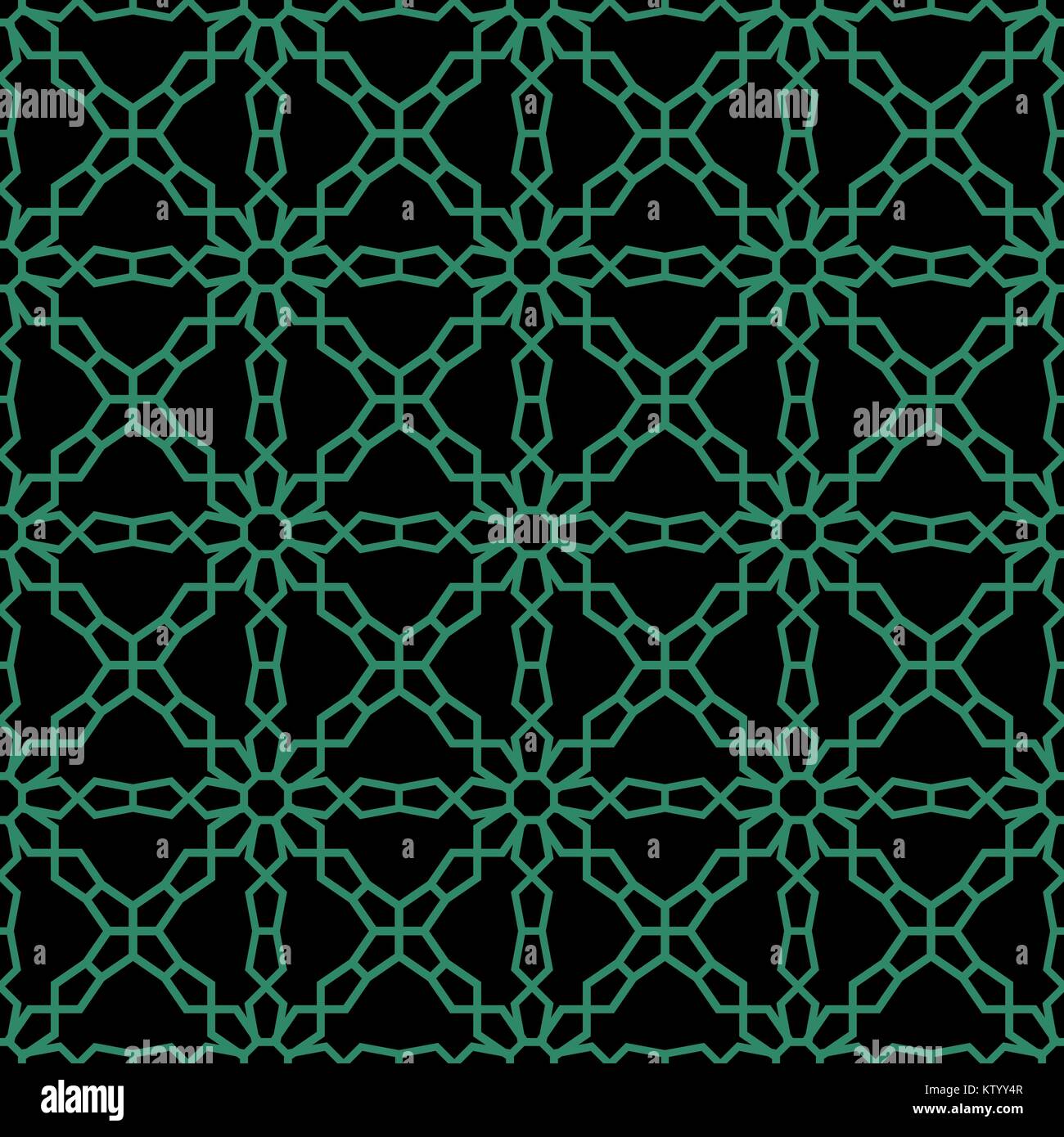 Antique seamless green background cross flower geometry line Stock ...