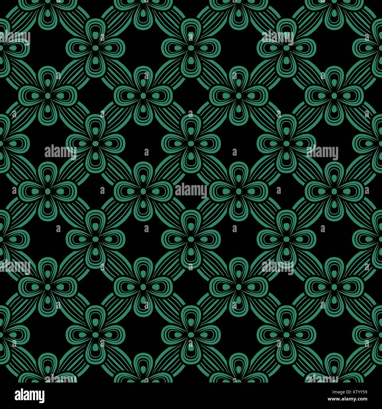 Antique seamless green background ribbon cross flower Stock Vector ...