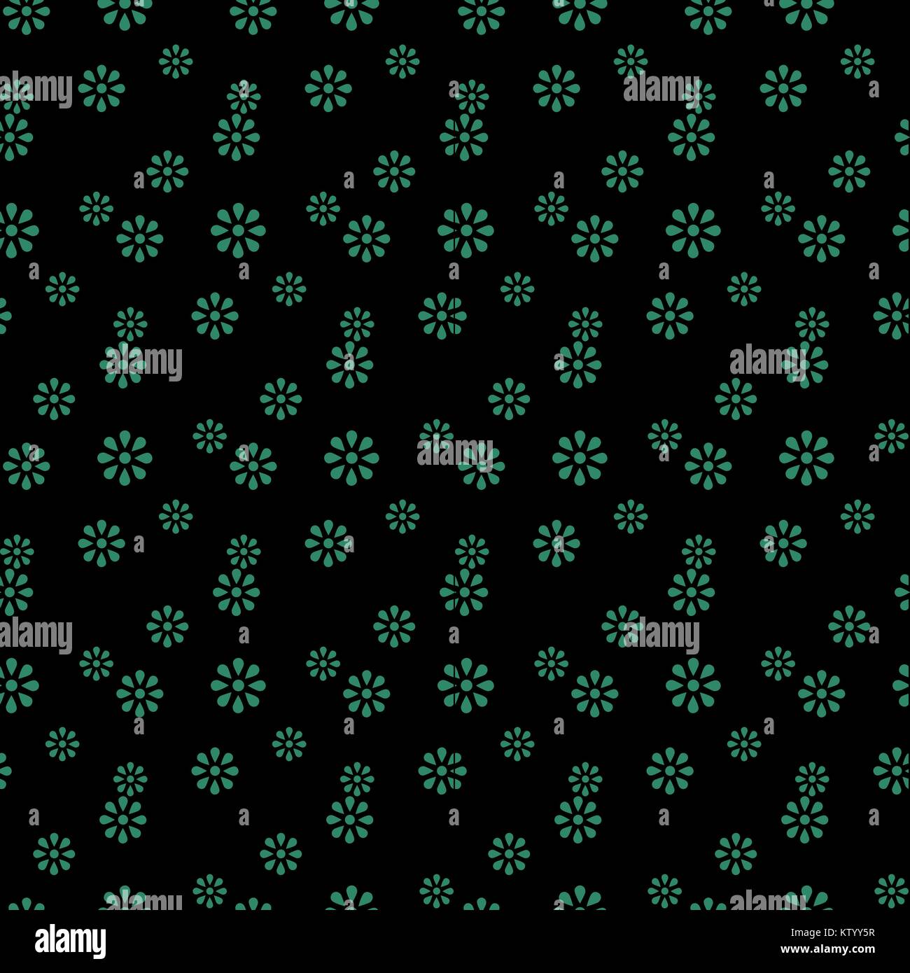 Antique seamless green background cute daisy flower Stock Vector Image ...