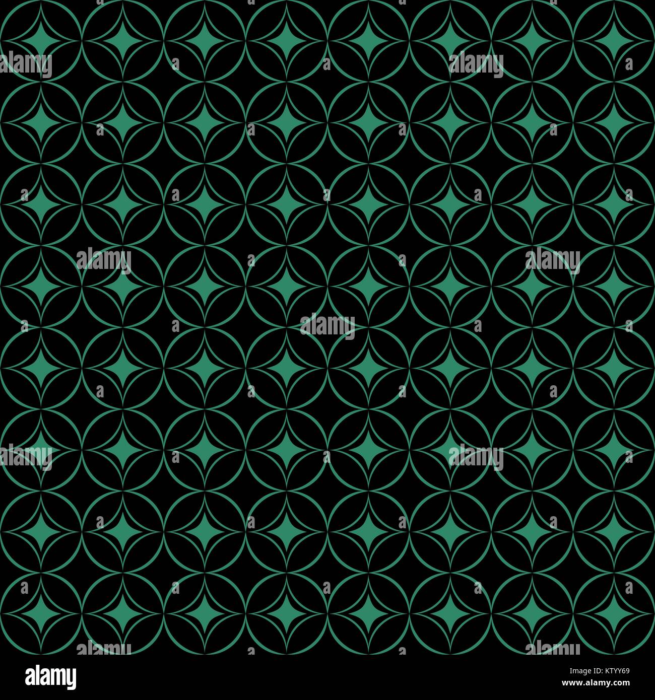 Antique seamless green background round star cross geometry Stock ...