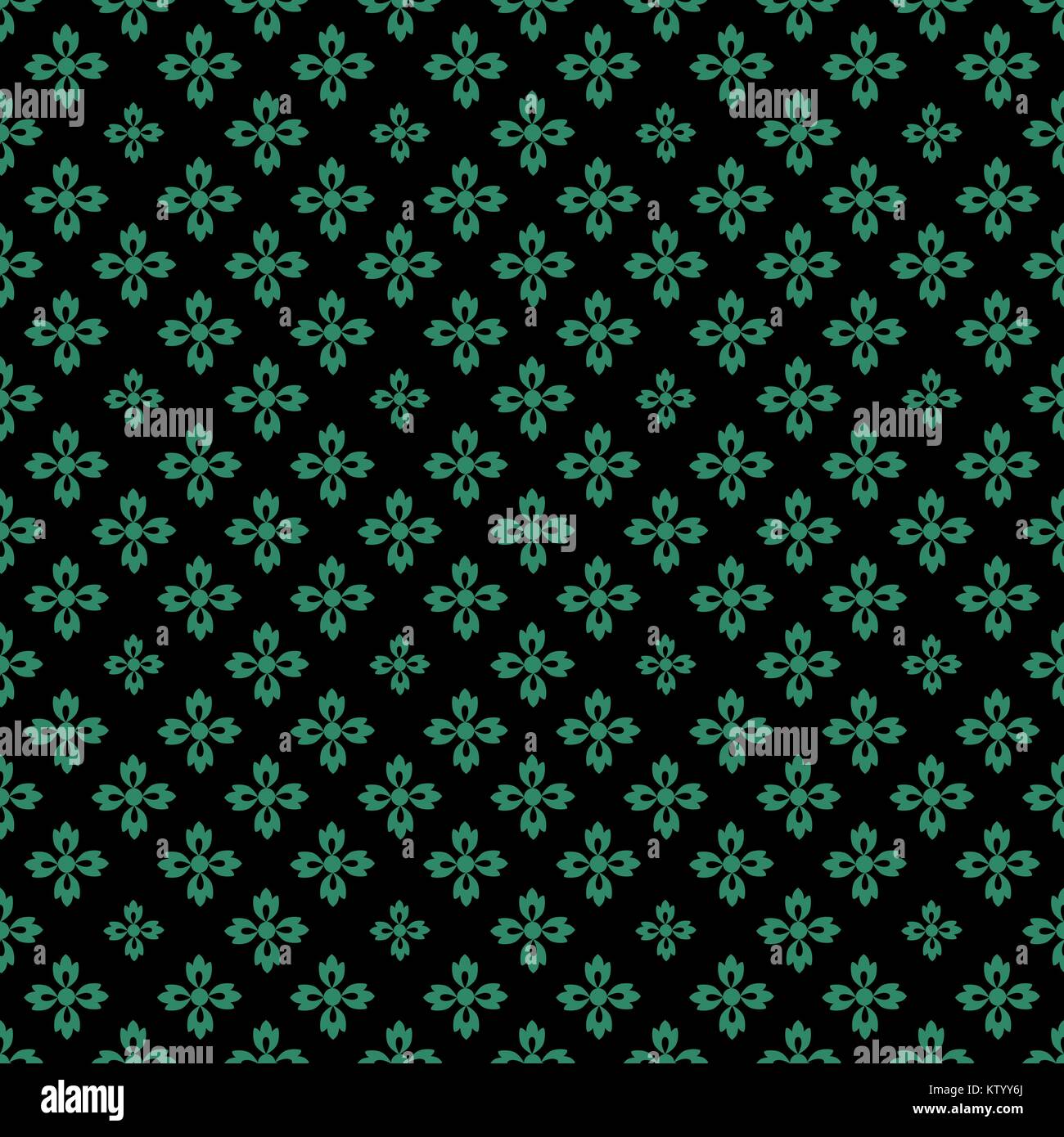Antique seamless green background vintage cross flower Stock Vector ...