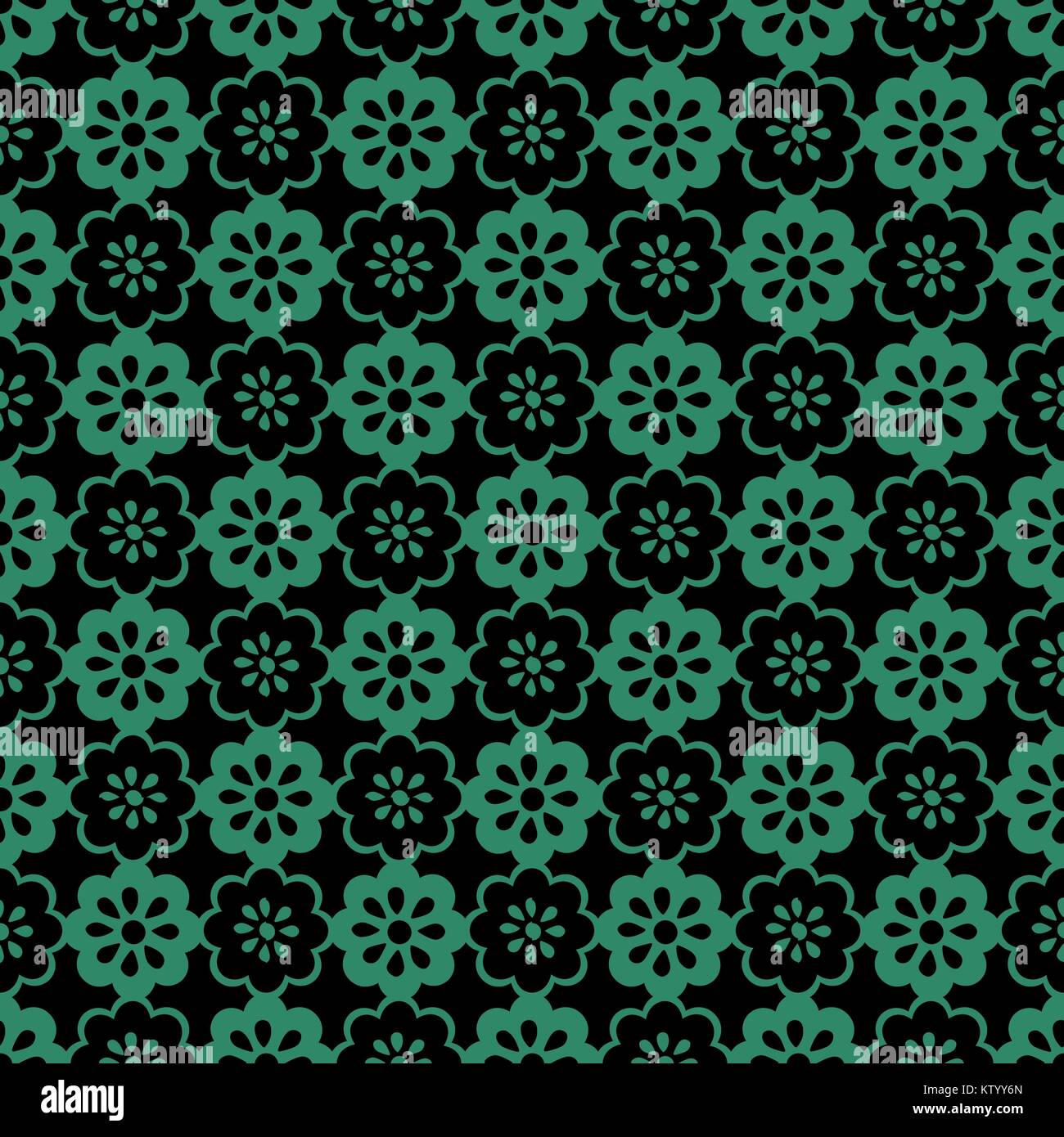 Antique seamless green background round cross flower frame Stock Vector ...