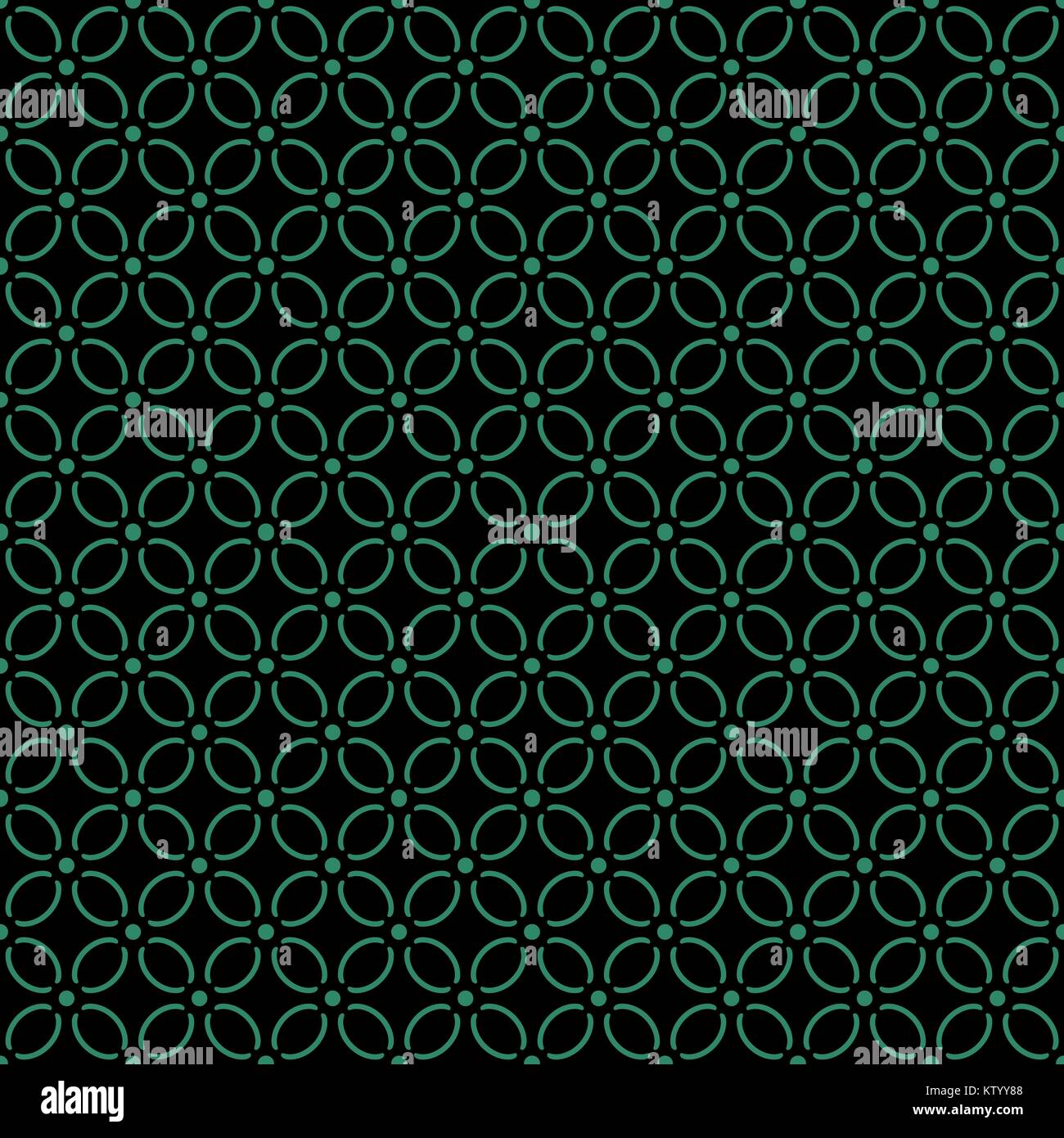 Antique seamless green background curve cross line geometry flower ...