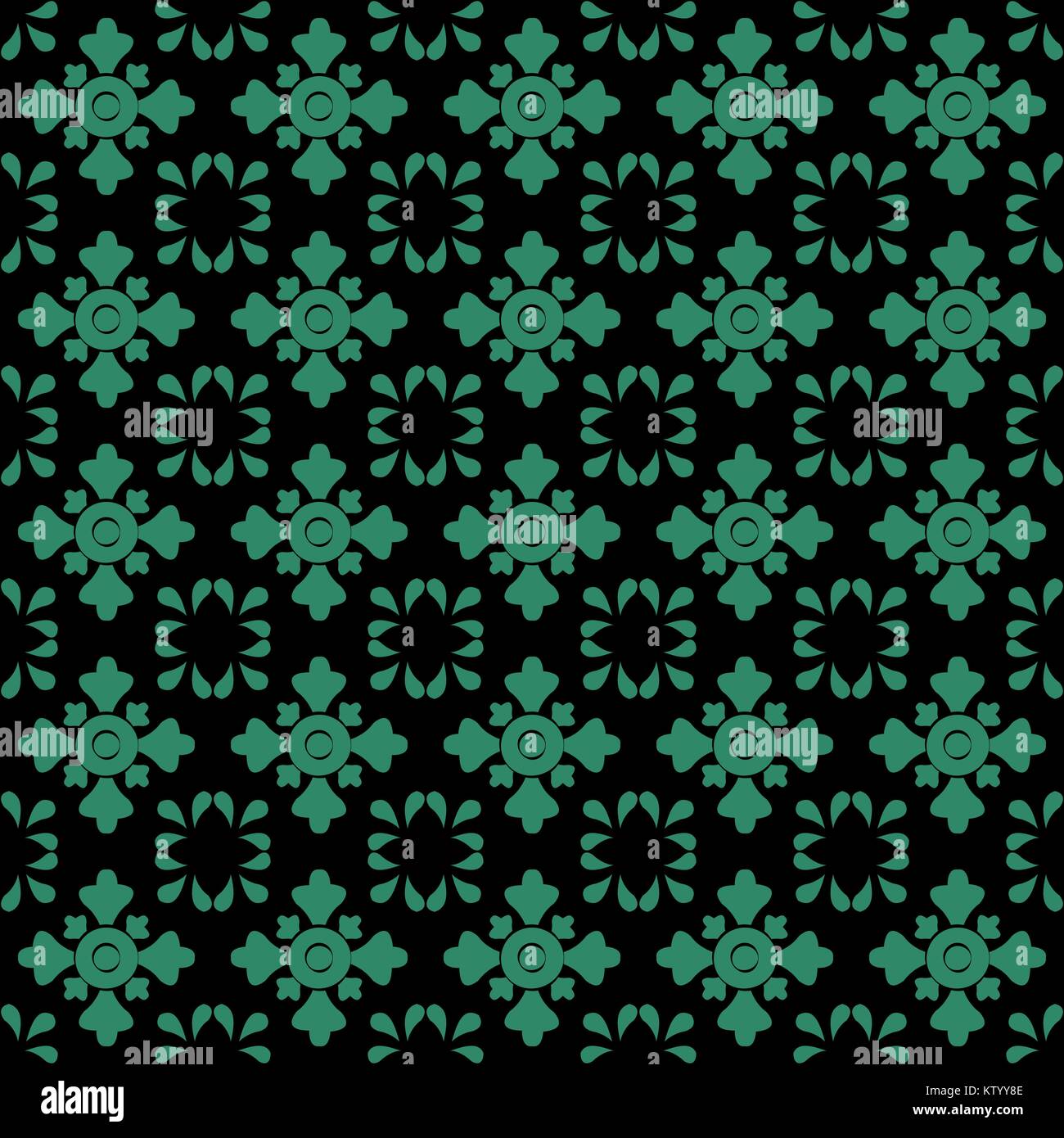 Antique seamless green background elegant cross flower Stock Vector ...