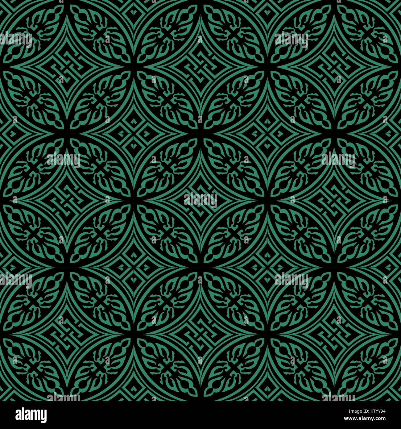 Antique seamless green background round aboriginal cross geometry Stock ...