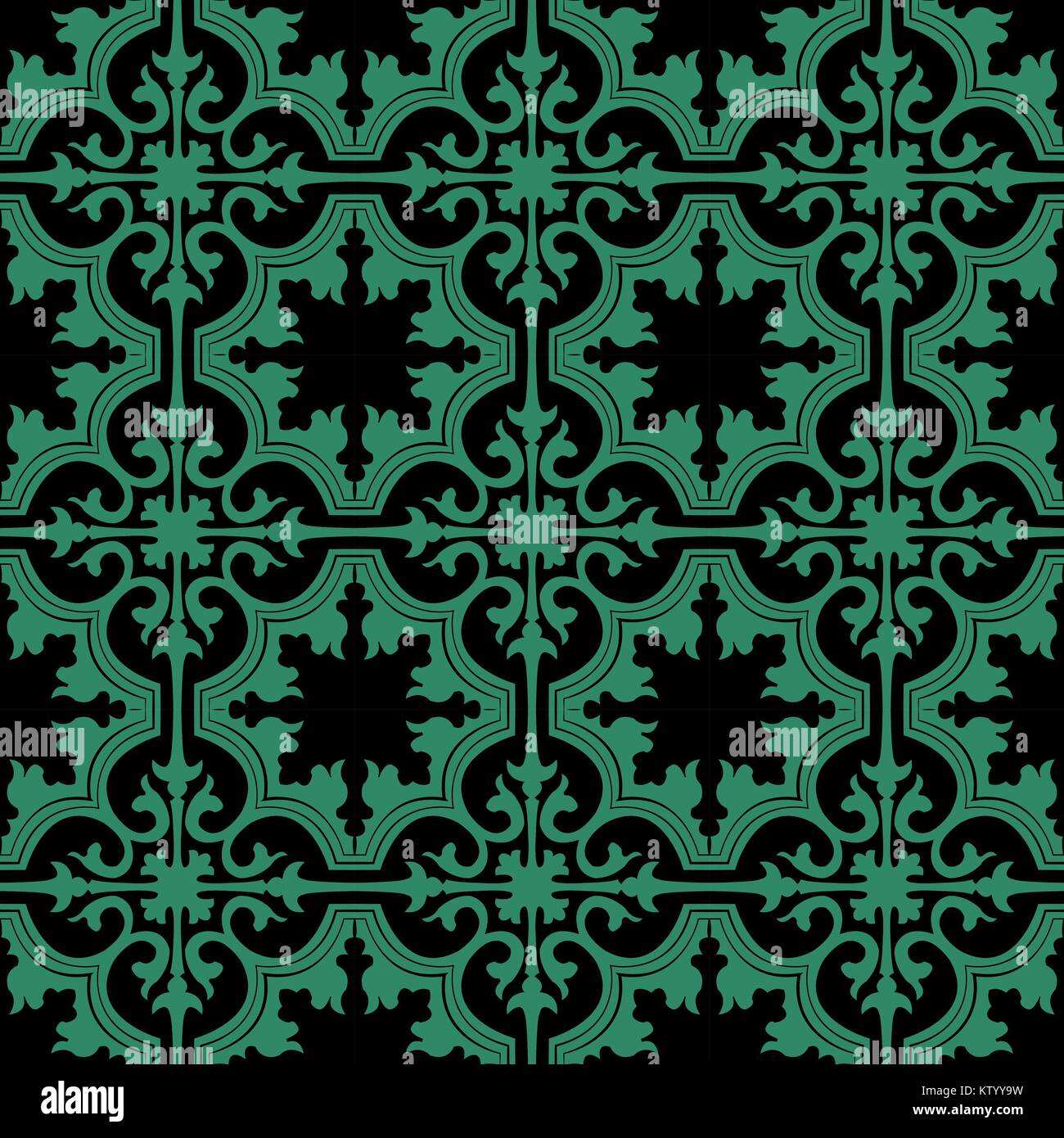 Antique seamless green background curve spiral cross kaleidoscope Stock ...