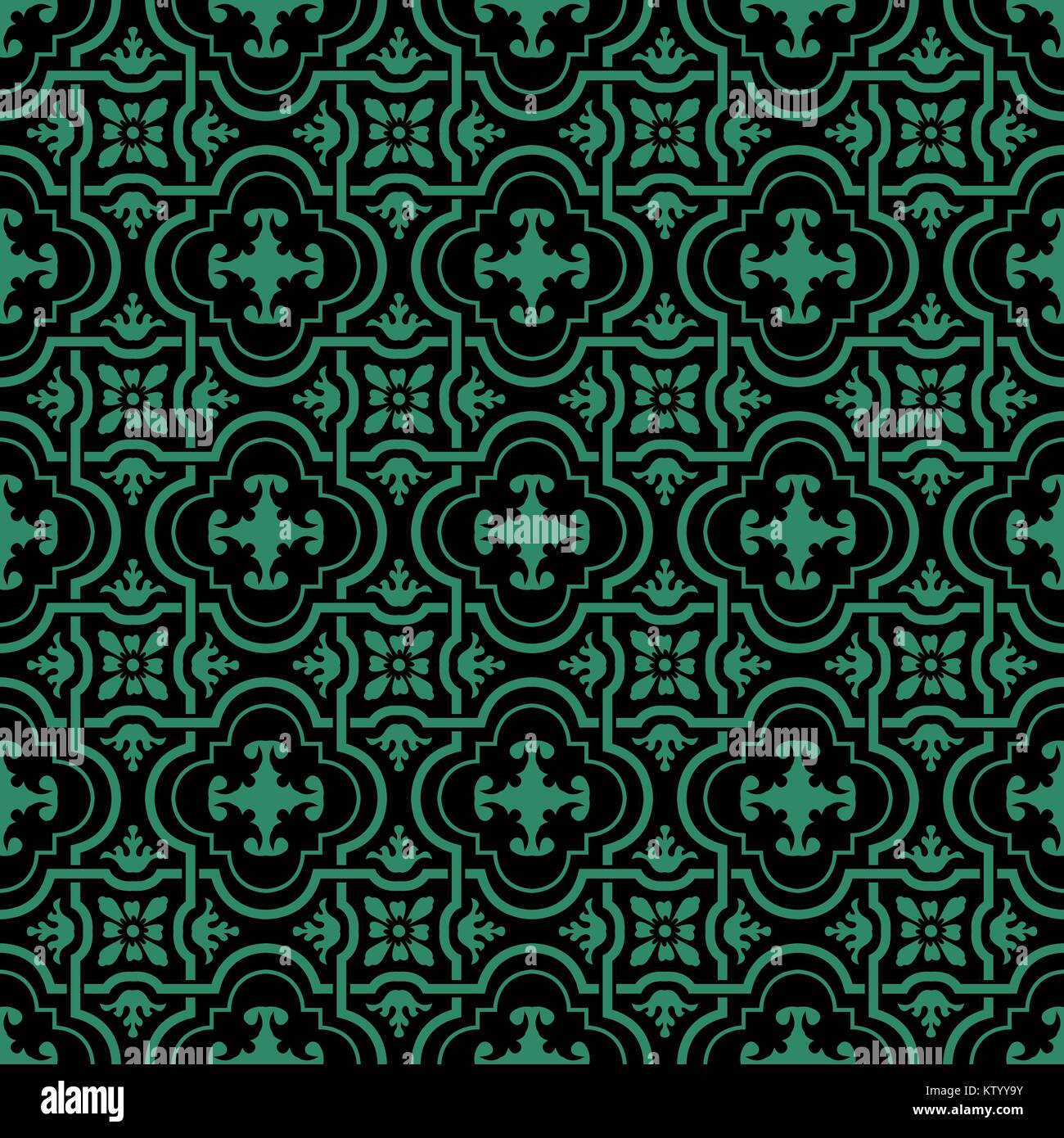 Antique seamless green background curve cross frame flower Stock Vector ...
