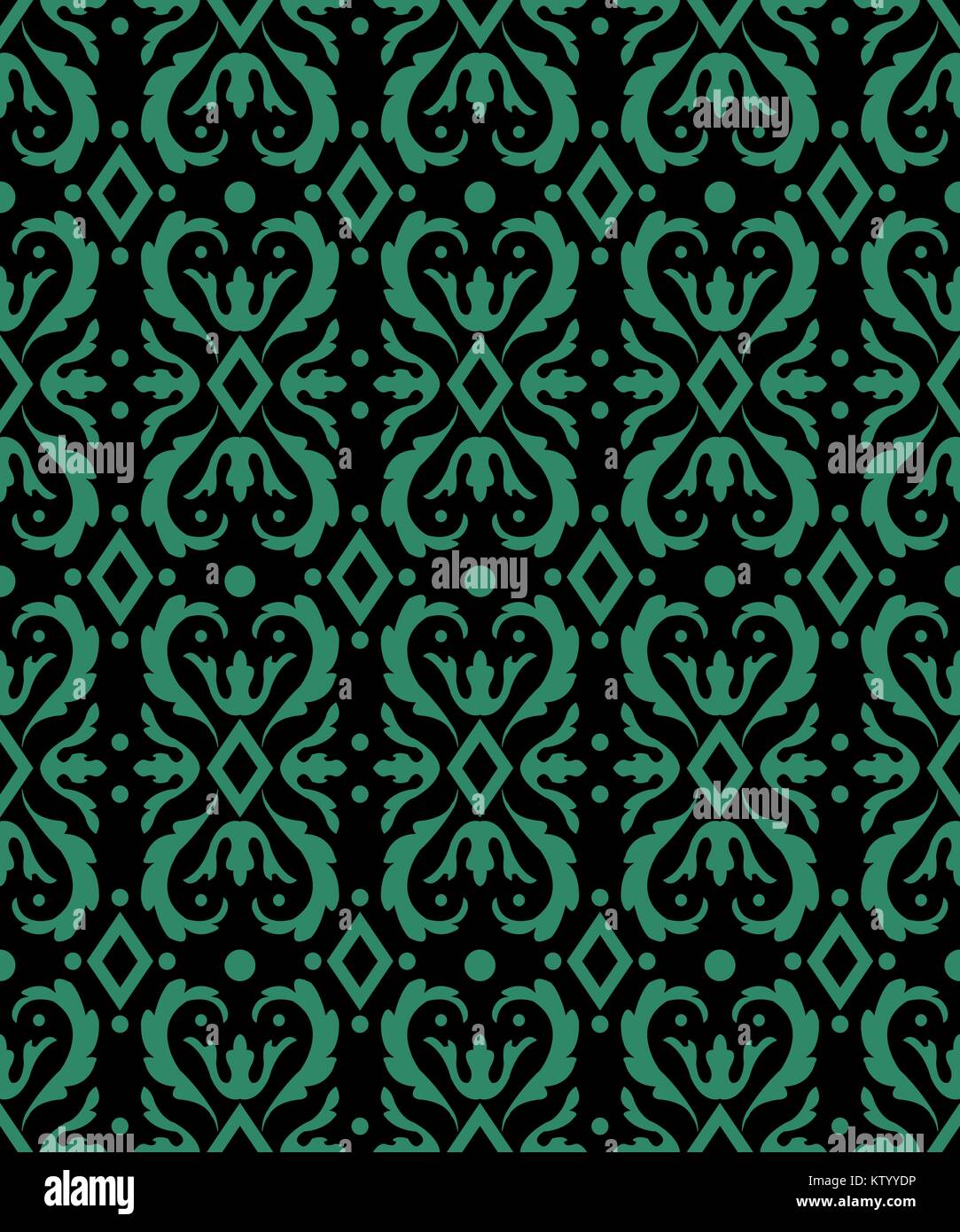 Antique seamless green background spiral round rhomb kaleidoscope Stock ...