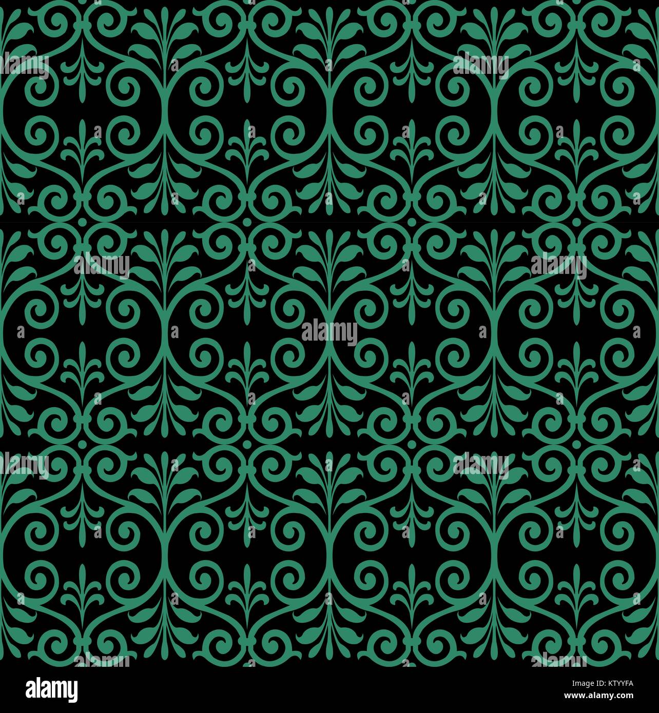 Antique seamless green background spiral round cross leaf Stock Vector ...