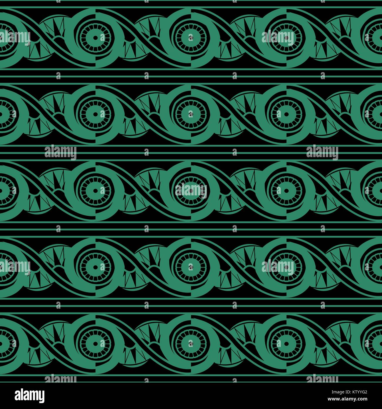 Antique seamless green background round spiral cross flower Stock ...