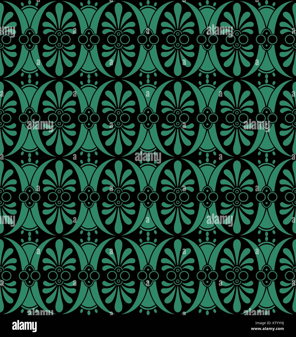 Antique seamless green background curve oval round garden leaf Stock ...