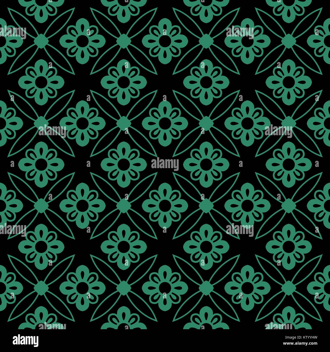 Antique seamless green background cross round flower Stock Vector Image ...