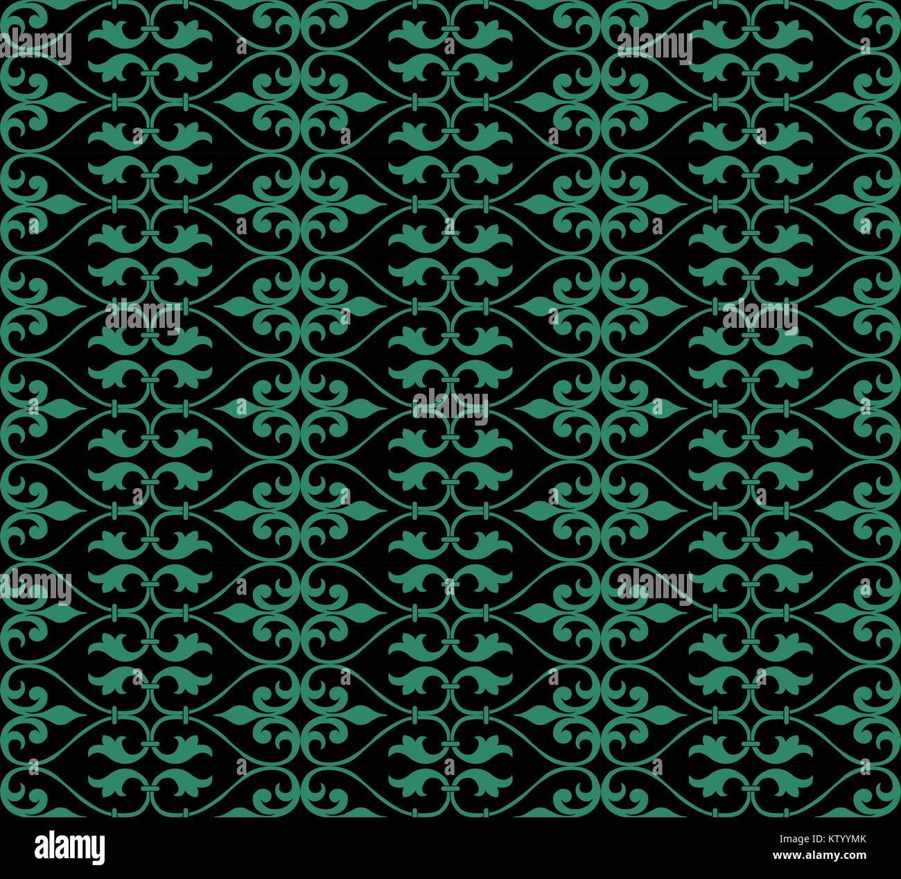 Antique seamless green background spiral curve cross heart line Stock ...