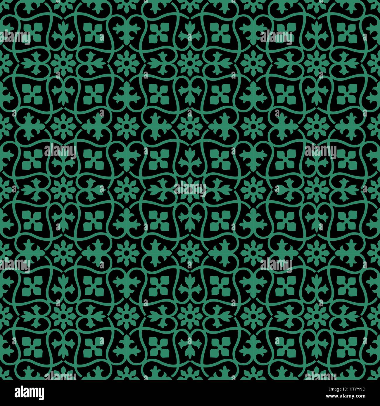 Antique seamless green background spiral curve cross vine flower Stock ...