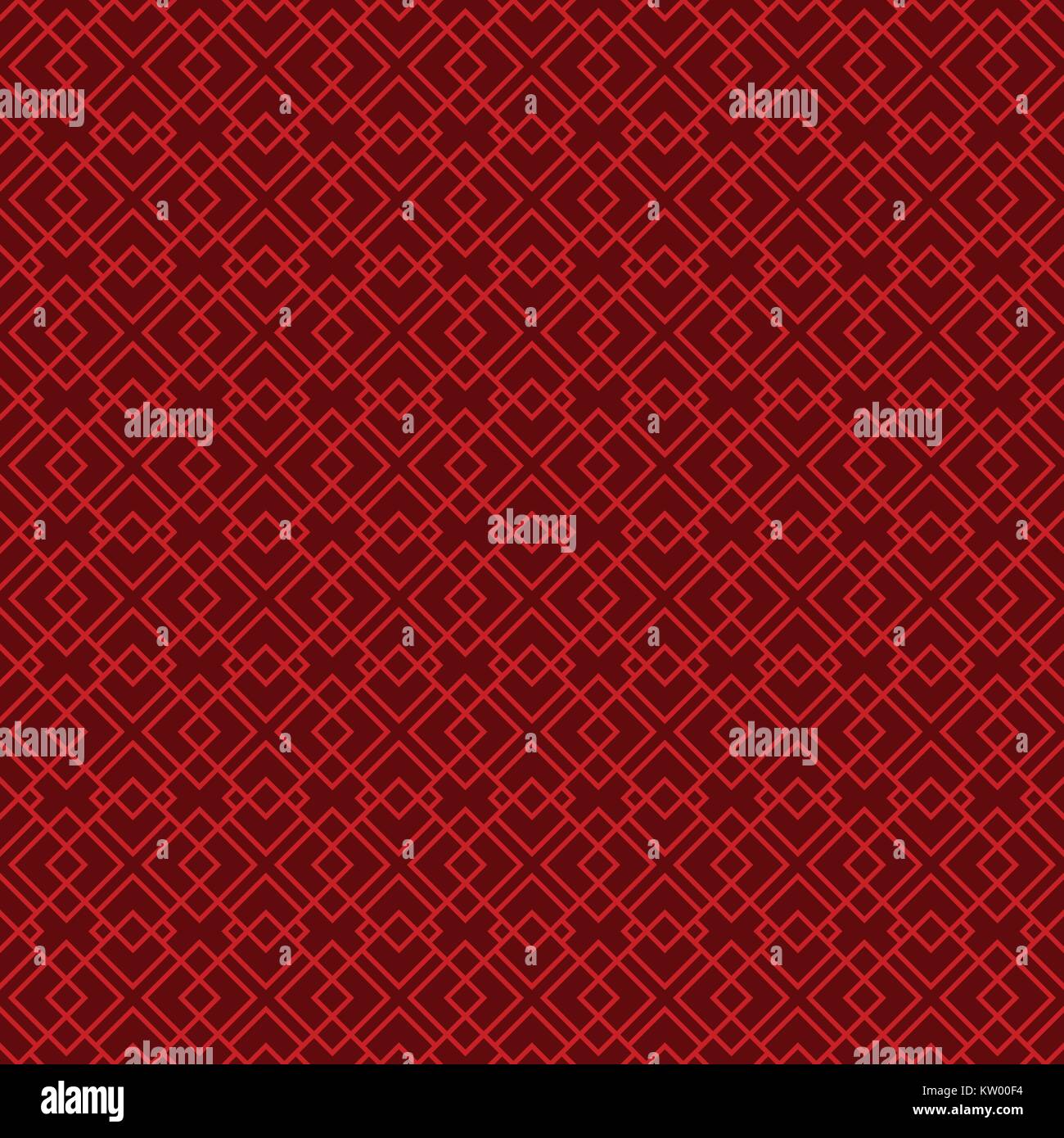 Seamless vintage Chinese window tracery diamond check pattern background. Stock Vector