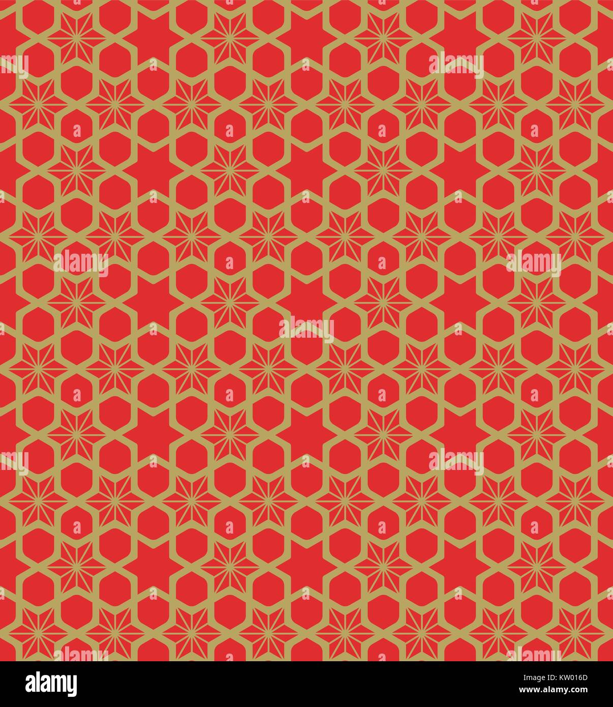 Chinese Window Pattern Flower Golden seamless vintage Chinese window tracery star flower geometry ...