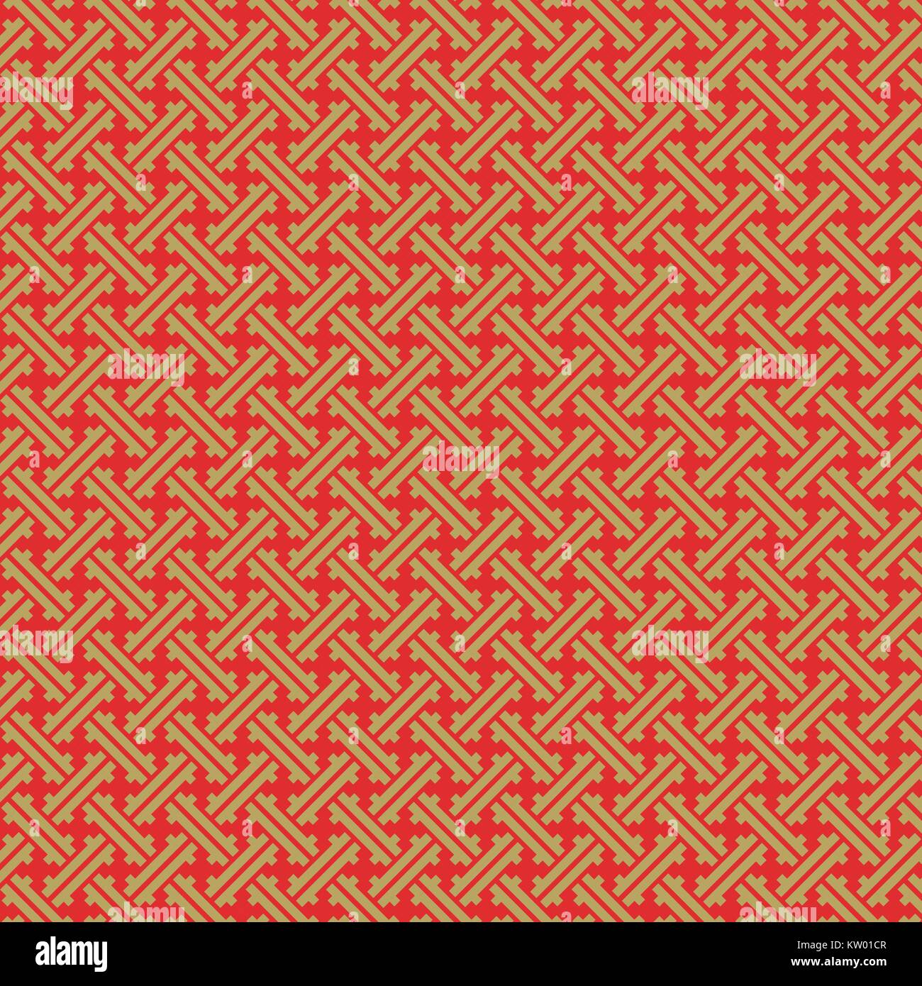 Seamless Chinese style traditional golden red geometry pattern Stock ...