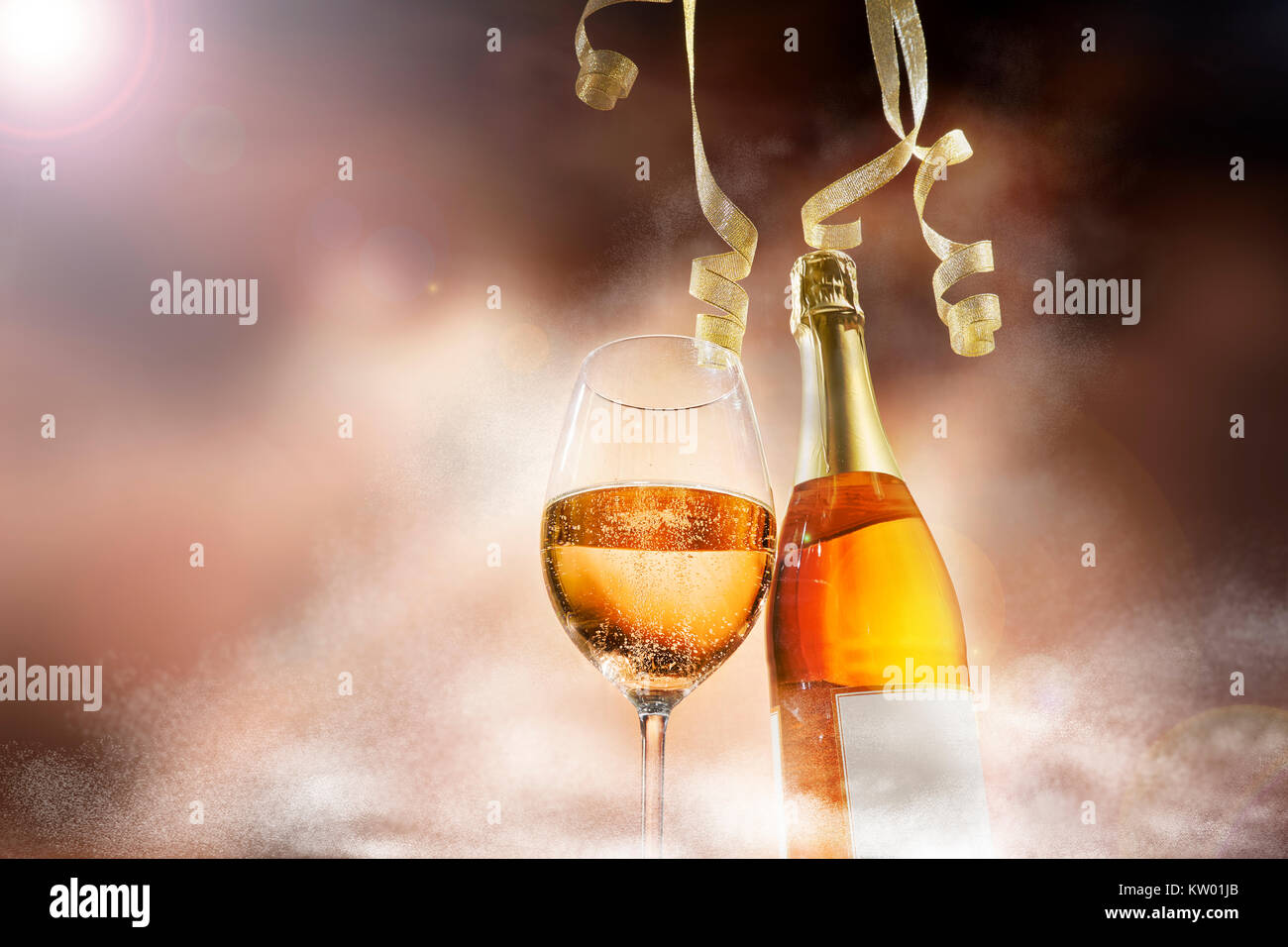 Champagne and wine glasses. Party time Stock Photo - Alamy
