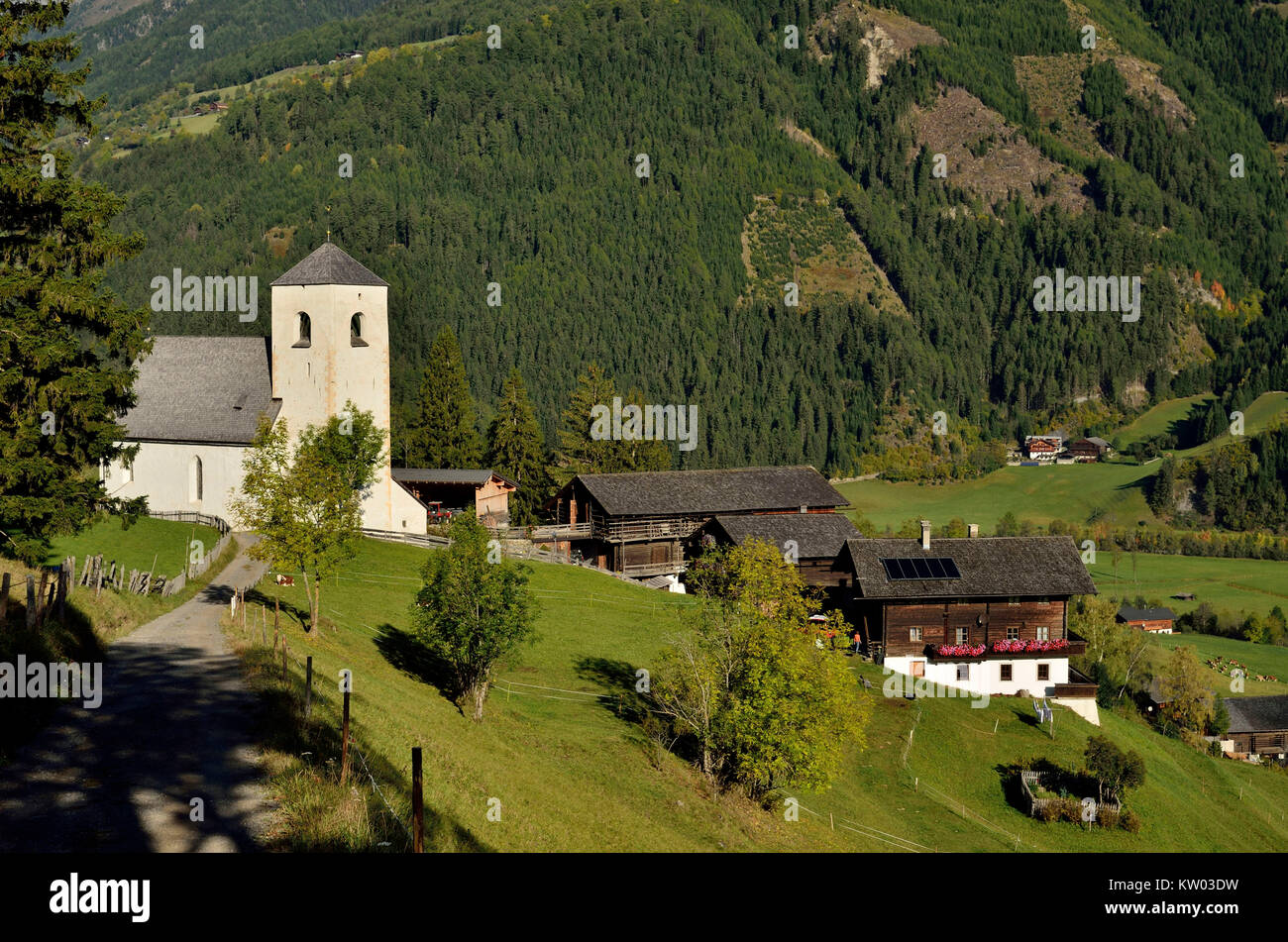 Osttirol Hohe Tauern, Virgental, church Saint Nikolaus, Kirche St Nikolaus Stock Photo