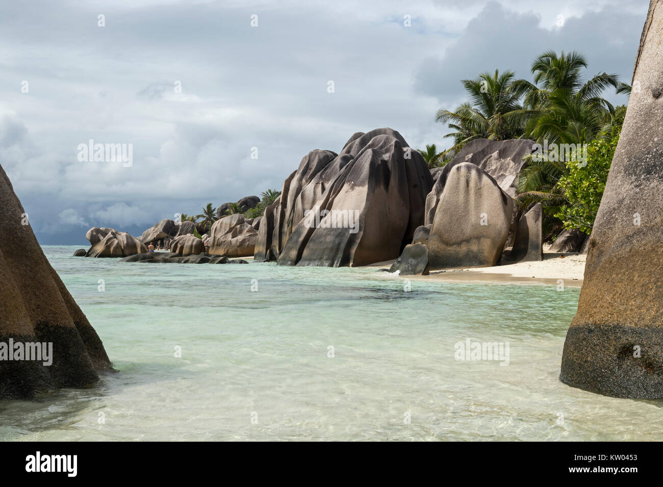 The beach Anse Source d'Argent, La Digue, Seychelles Stock Photo