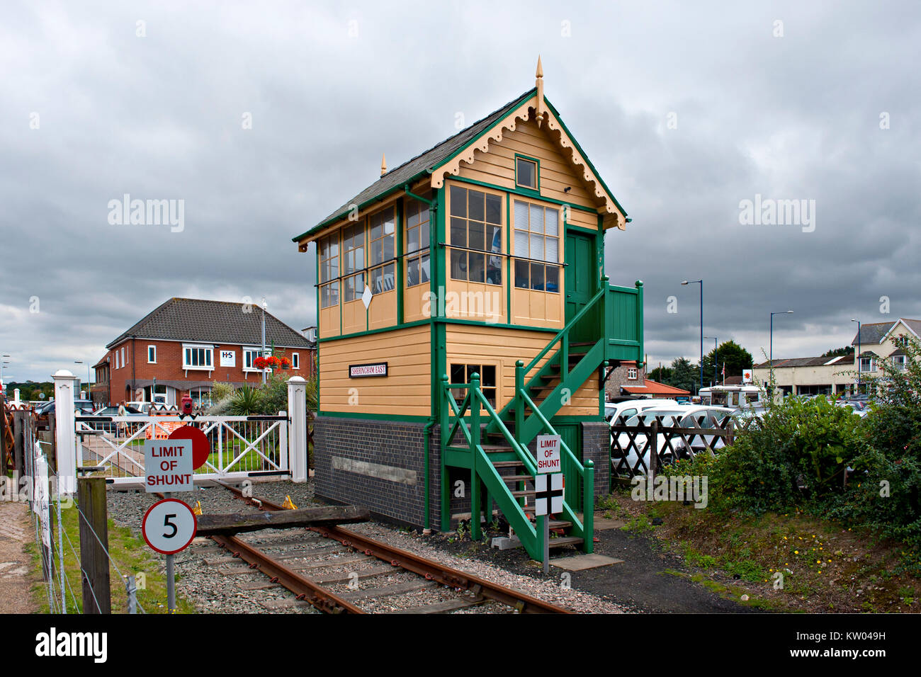 The signalbox at Sheringham on the North Norfolk Railway, Norfolk, UK Stock Photo